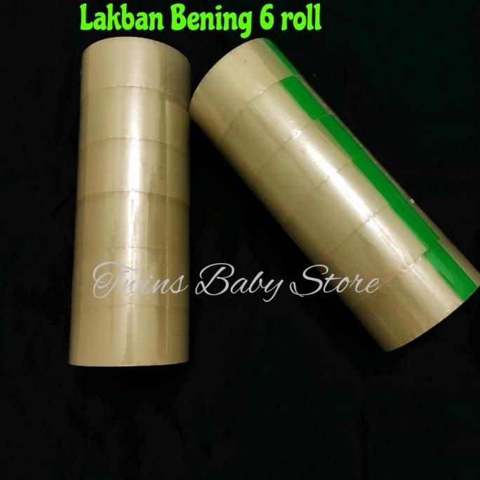 JUALJUAL Lakban bening besar 1 pack isi 6 roll