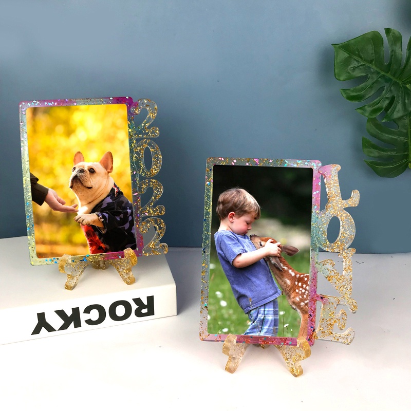 Siy Cetakan Resin Epoksi UV Frame Foto Handmade DIY Bahan Silikon Untuk Dekorasi Meja Rumah