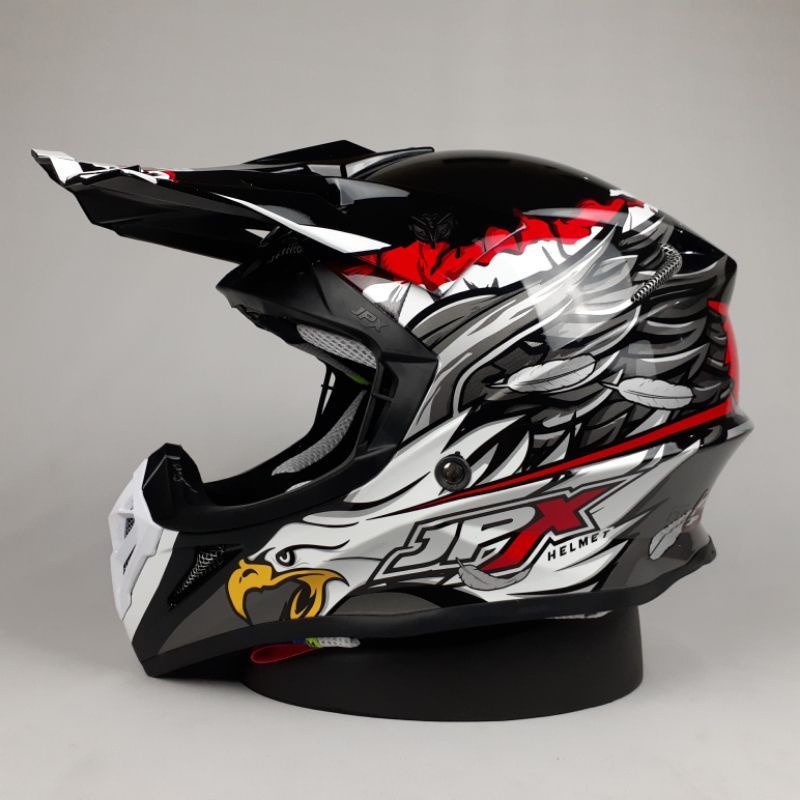 HELM JPX CROSS X39 BLACK GLOSS ORI HELM CROSS JPX INDONESIA HITAM GLOSS HELM TOURING HELM TRAIL JPX