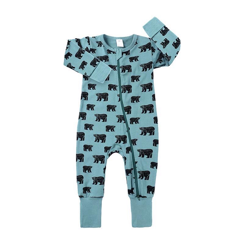 BABY K2 - Baby long zippersuit motif beruang