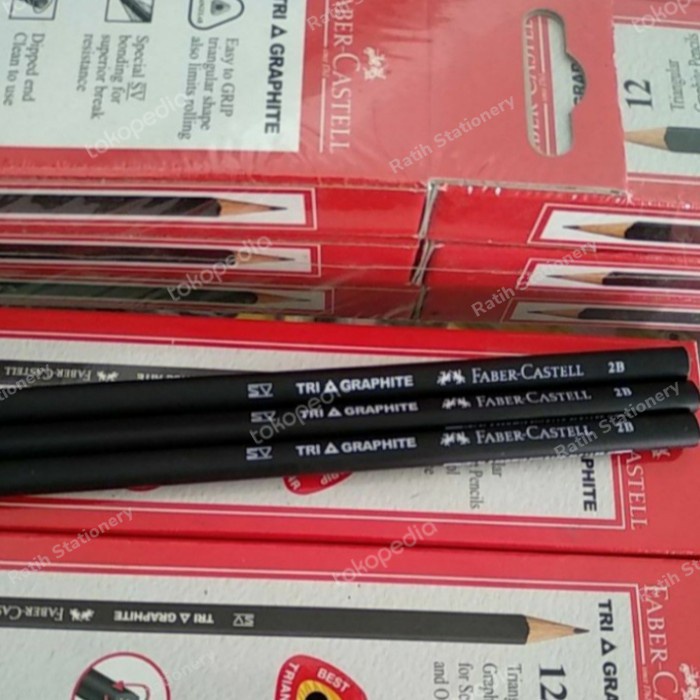 

Segera Miliki Tri Graphite Pencil 2B Faber Castell / Pensil Segitiga Faber (12 Pcs) Trendi