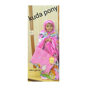 mukena anak kuda pony