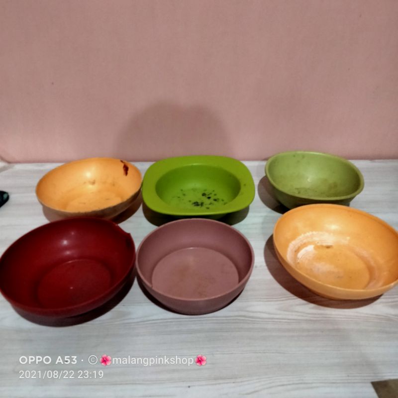 piring Tupperware second 6 pcs