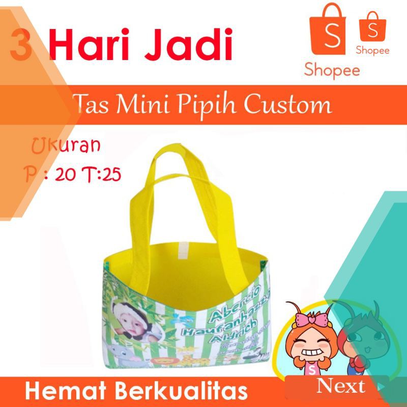 tas ultah custom - Tas Ultah Pipih Jumbo Ukuran 23x30cm - goodie bag-1