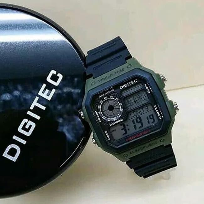 Jam Tangan Pria Digitec Dg3080 Original Garansi 1 Thn-Kvn