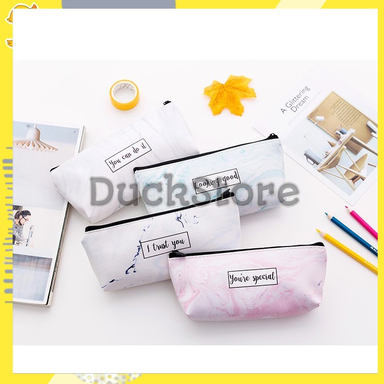 

Tepak Alat Tulis Lucu / Tempat Alat Tulis Murah / Tempat Pensil Marble Pattern / Tempat Kosmetik