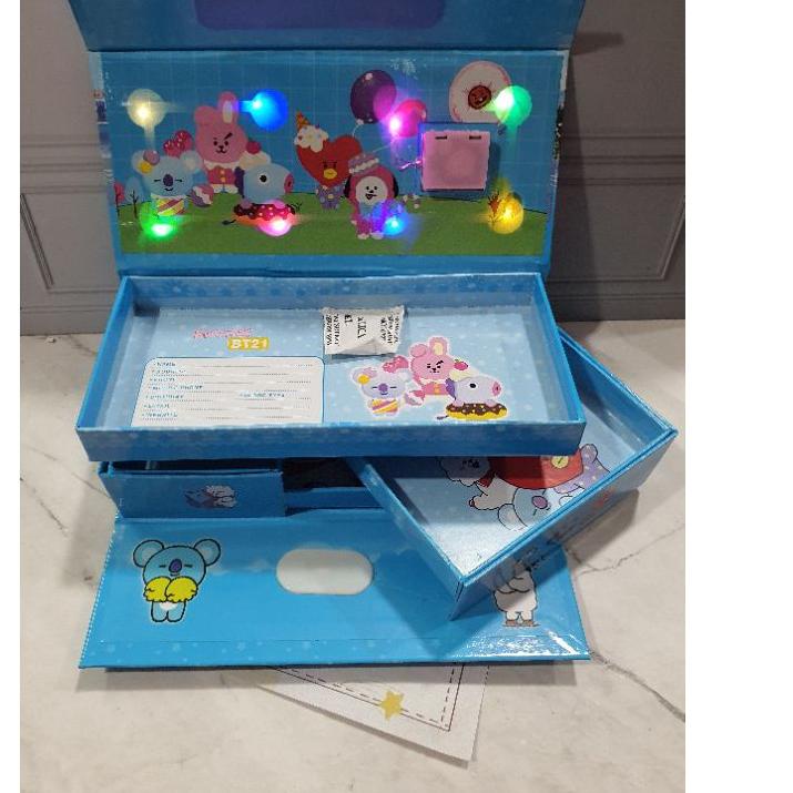 

kotak pensil KODE password ada LAMPU/pencil case/KODE LED ✔