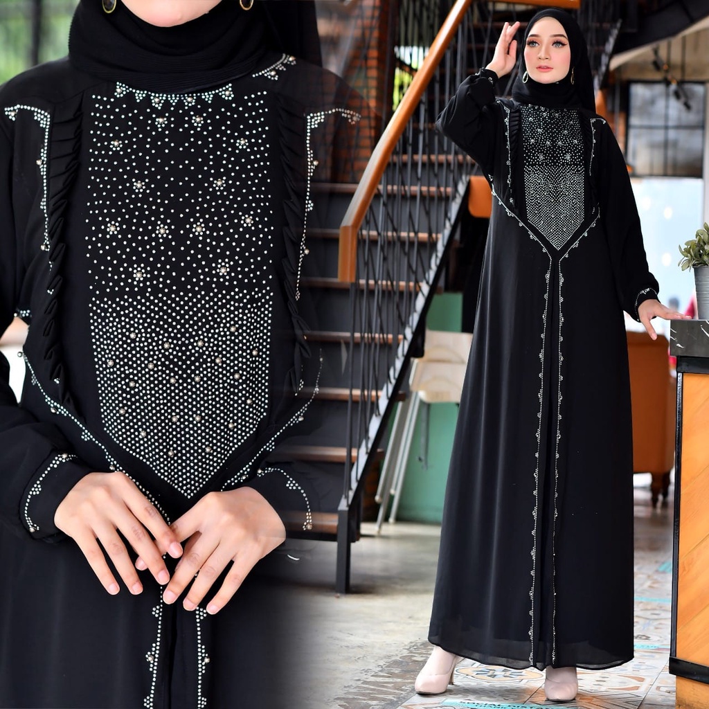 Gamis Pesta Abaya Maryamah Dress Kondangan Pakain Wanita Lebaran Terbaru