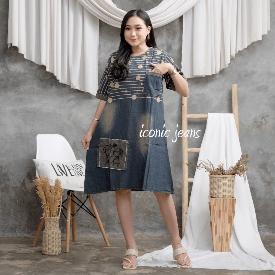 RACHEL BROWN DENIM DRESS SERIES / DRESS JEANS WARNA COKLAT