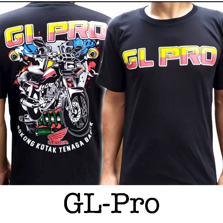 KAOS MOTOR HONDA GL PRO WARNA HITAM