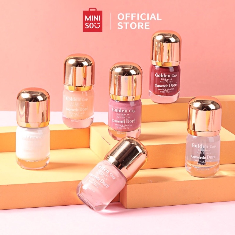 Miniso kutek cat kuku berminyak Tidak beracun Nail Polish bening + warna cat kuku halal bisa buat sh