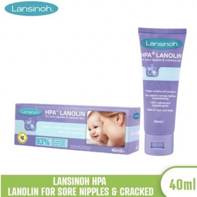 Lansinoh HPA Lanolin Nipple Cream 40ml - Krim Puting Susu Ibu Menyusui