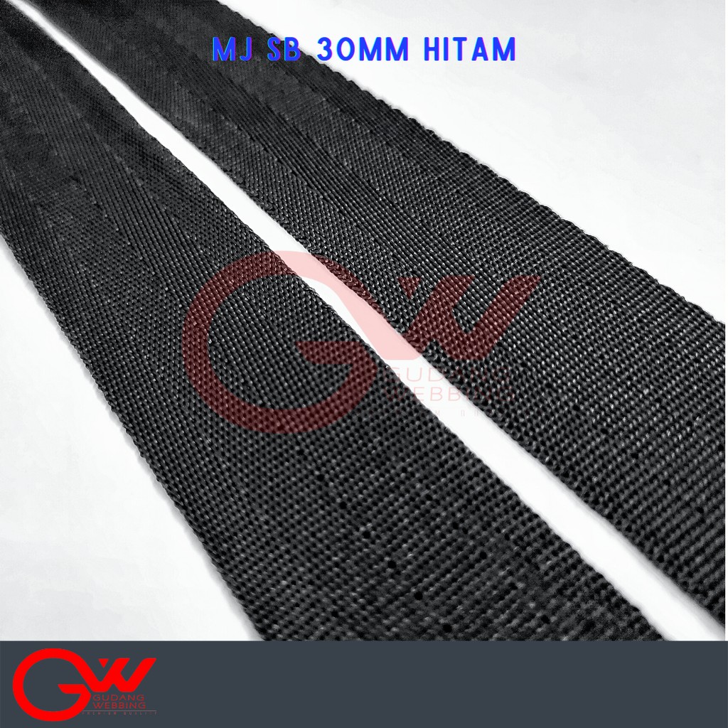 Tali Webbing 30mm / KTB / MJ Safetybelt 3cm hitam