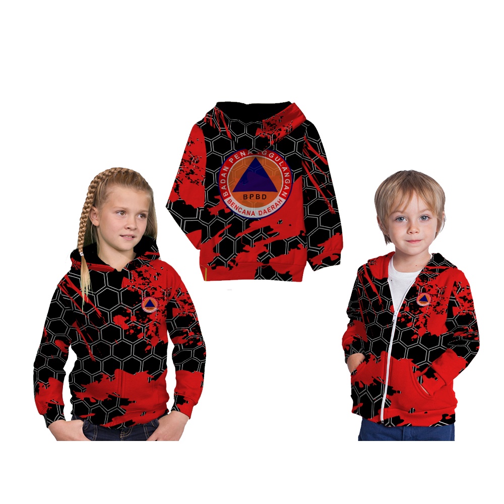 Utamamedia - Jaket BPBD Anak / Jaket Hoodie BPBD / Jaket BPBD FullPrint