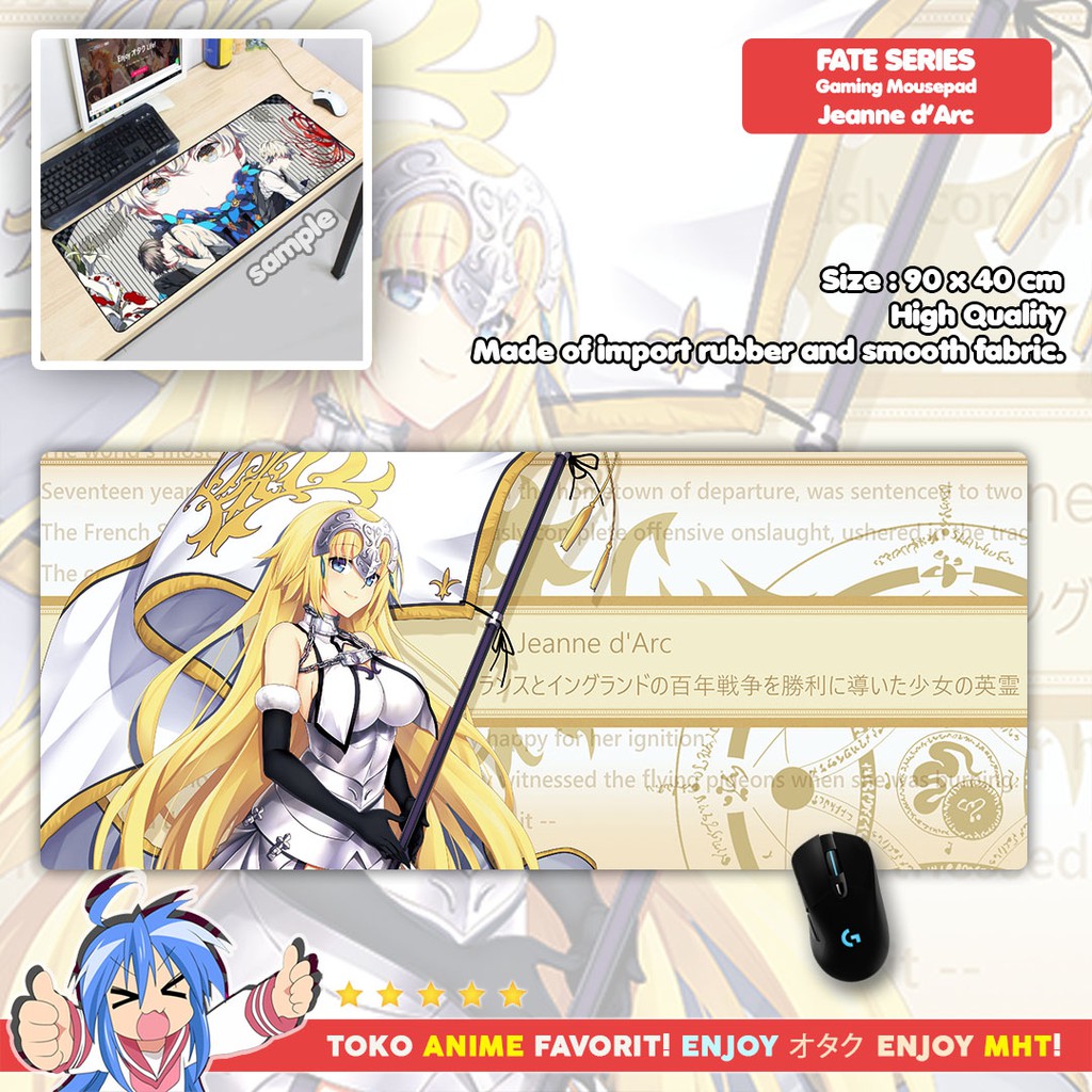 Mousepad Anime Gaming - Deskpad - Fate : Jeanne D'Arc