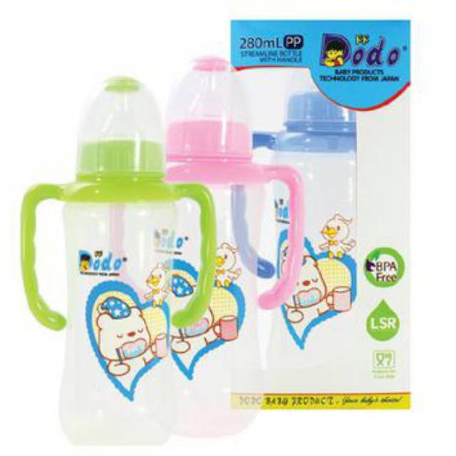 Dodo Botol Susu Streamline With Handle 150ml / botol susu pegangan DBP008/009 S1