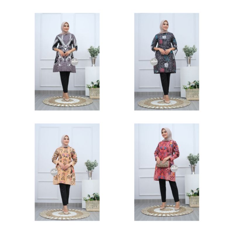 BATIK DJ | TUNIK BATIK MOTIF SERAGAM BATIK DIANPUTRI BAJU BATIK WANITA