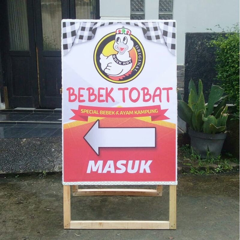 Standing Banner Kayu Papan Promosi Murah Ukuran 130x70 Cm Tebal Kayu 2 5 Cm Shopee Indonesia