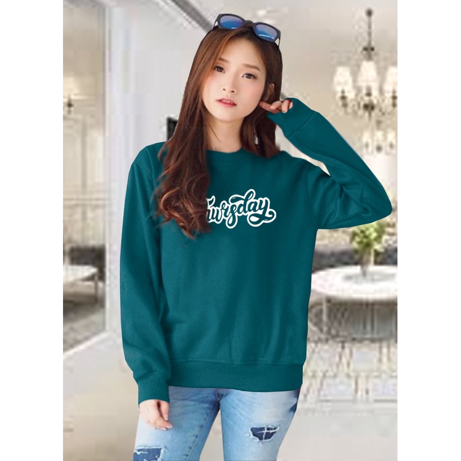 Kaos Lengan Panjang THURSDAY/ Kaos Sweatshirt / Atasan Wanita / Atasan Wanita Lengan Panjang / Atasan Import / Kaos Wanita Blus