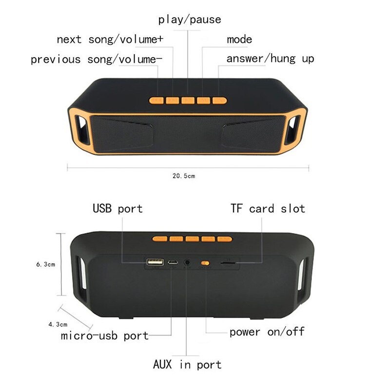 [BISA COD] Speaker Bluetooth Megabass Stereo A2DP S208 Speaker Stereo Megabass