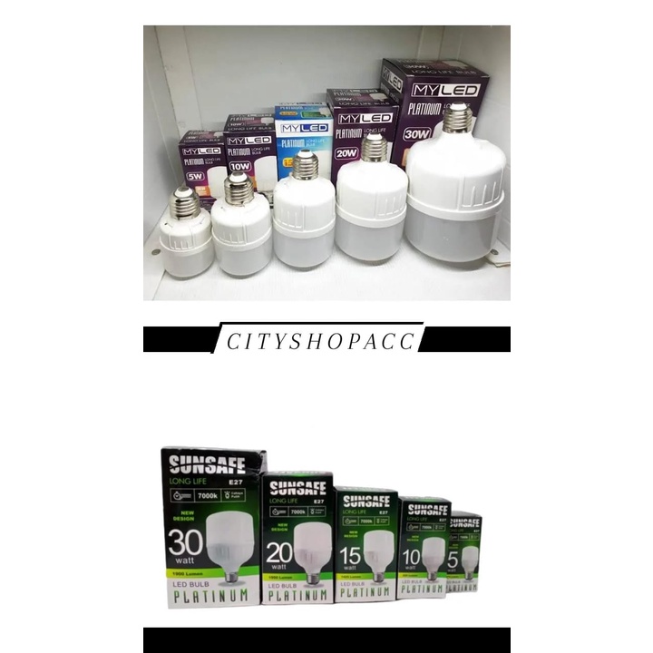 MYLED / GOZILA Led 5w 10w 15w 20w 30w / 5Watt 10Watt 15Watt 20Watt 30Watt Lampu Bohlam Capsule day light putih