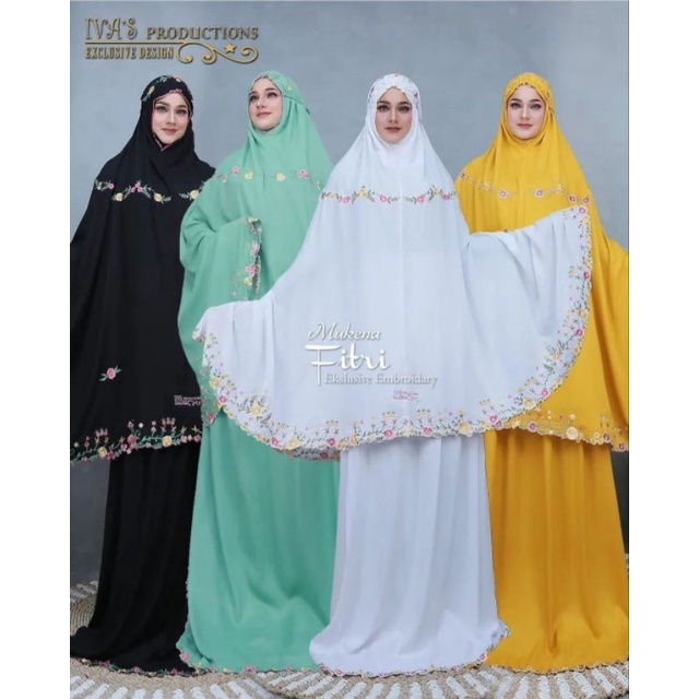 MUKENA FITRI EKSLUSIF Embroidary bordir cantik by Ivas Production original