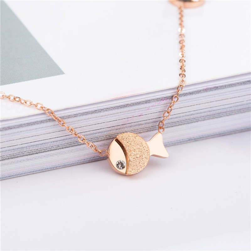 [New] Kalung fashion aksesoris titanium mini korea hadiah wanita cewek 316L anti karat KK072