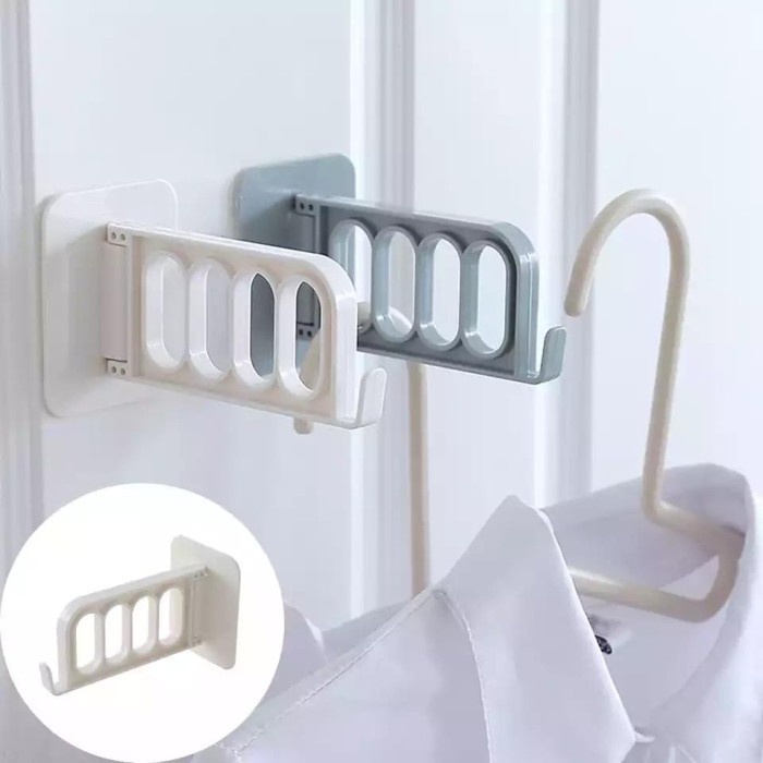 promo GANTUNGAN BAJU TEMPEL DINDING SERBAGUNA 4 LUBANG / HANGER HOOK LIPAT SULTAN