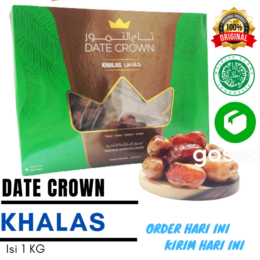 

Kurma Date Crown Khenaizi Isi 1 KG Original