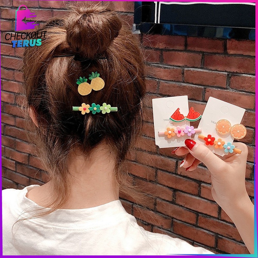 CT C318 Jepit Rambut Korea Anak Karakter Buah Jepitan Rambut Anak Perempuan Hairpin Rambut Cewek  Hair Clips Wanita  Jepit Rambut Lucu Anak