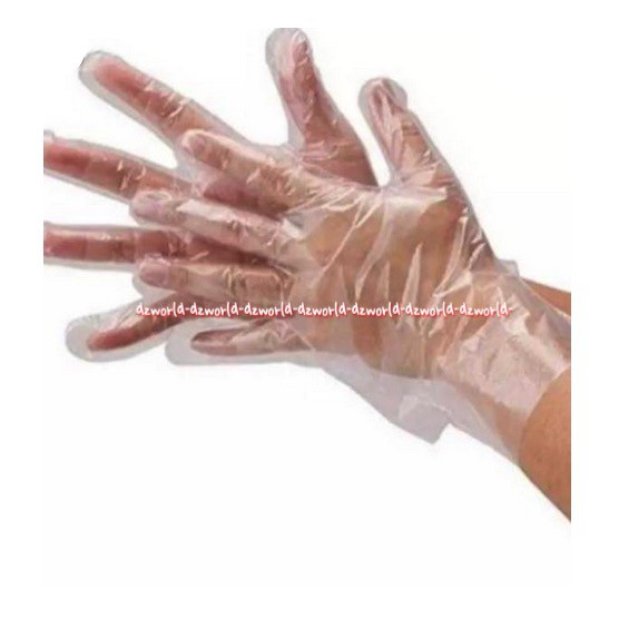 Krischef Disposable Glove Sarung Tangan Plastik Bening Untuk Masak 100Pcs Pelindung Tangan