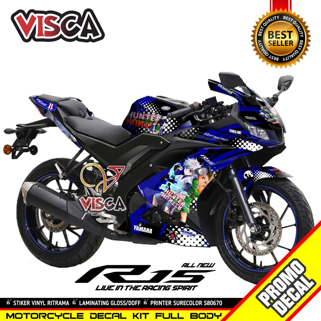 (COD) Decal R15 V3 Full Body Keren Stiker R15 V3 Full Body Keren Striping R15 V3 Variasi Anime X Hun