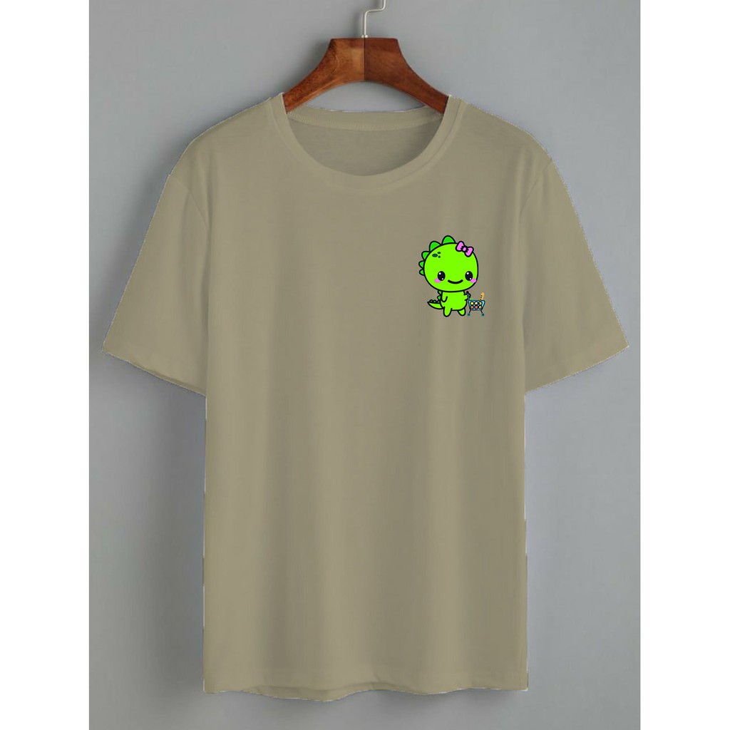 kaos CUTE DINO SHOPPING/ kaos wanita / KATUN 24S