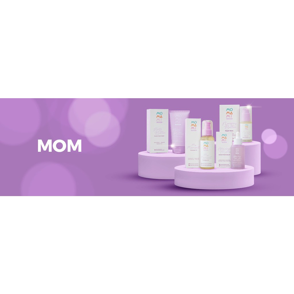 Momami Belly Butter Stretch Mark Cream | Nursing Butter Nipple Balm | Stretch Mark Serum | Moment Massage Oil