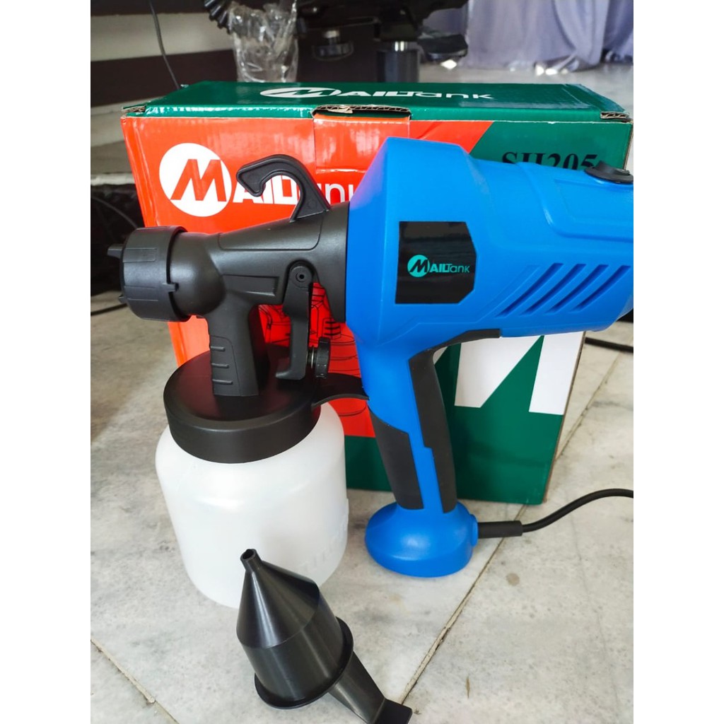 MAILTANK SH-205 SPRAY GUN ELECTRIC LISTRIK SEMPROTAN ANGIN CAT PAINT ZOOM MESIN CAT 400WATT 60HZ TERMURAH