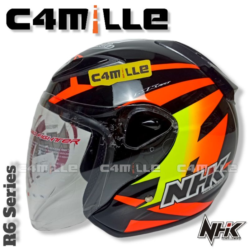 HELM NHK R6 GP EDITION RYUSEI #2 BLACK HALF FACE