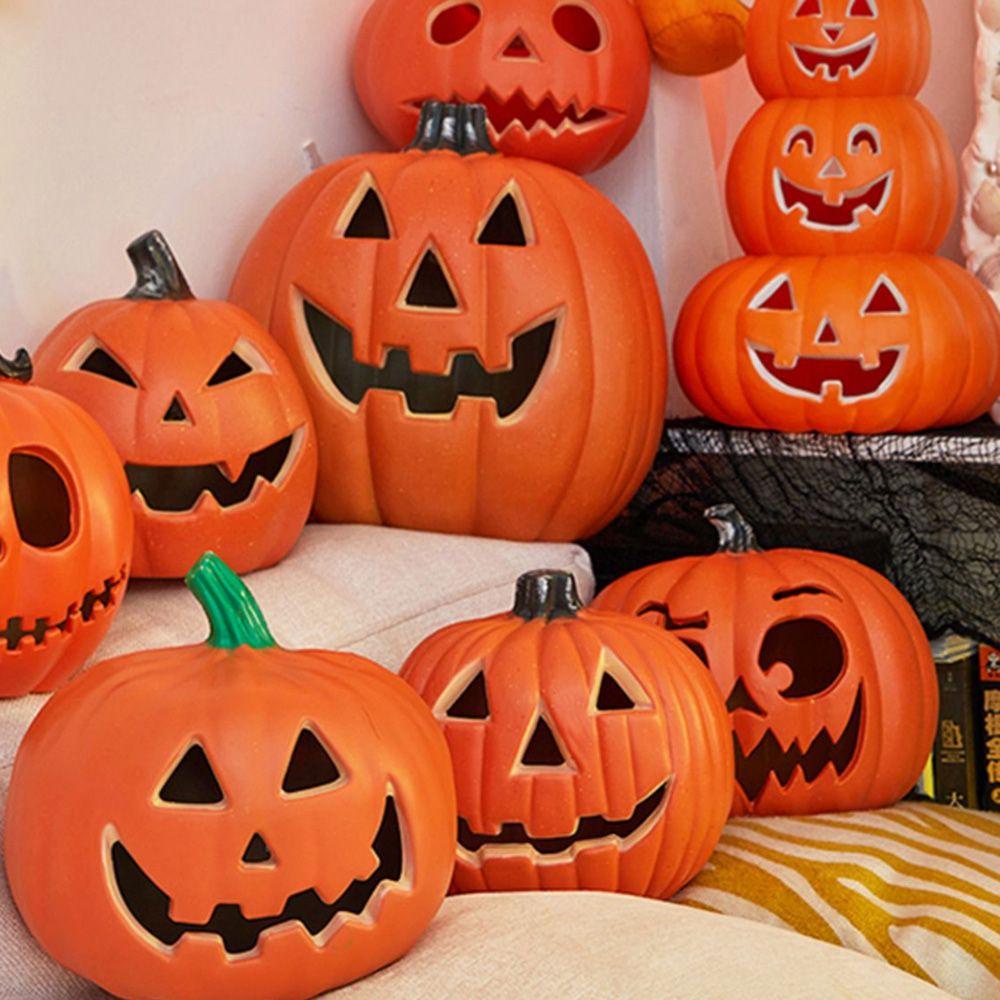 [Elegan] Lampu Labu Besar Taman Indoor DIY Ornamen Rangkaian Pemandangan Belanja Untuk Dekorasi Rumah Pesta Halloween