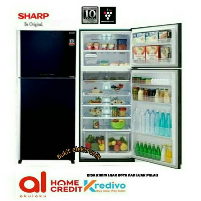 KULKAS SHARP 2PINTU SJ IP761NLV SJ-IP761NLV-BK INVERTER 622L