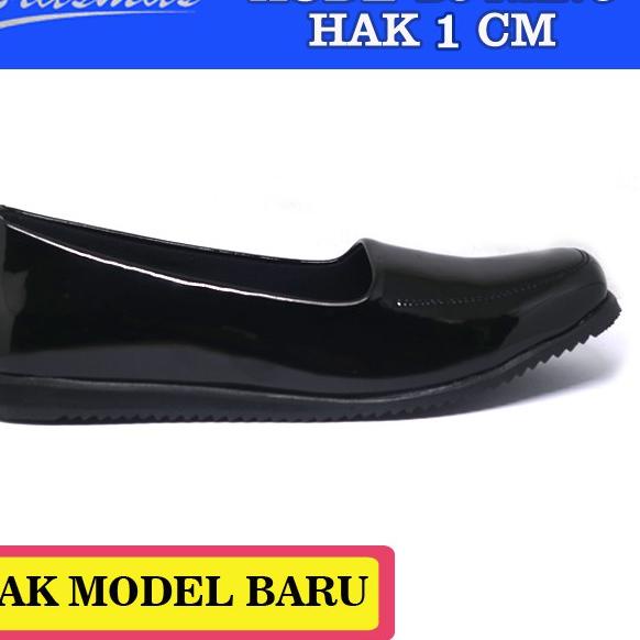 [titleawal] Sepatu Hamil Flat Shoes Hitam B3 ERASMAS HAK 1 cm PDH Persit Bhayangkari PNS Dishub Form