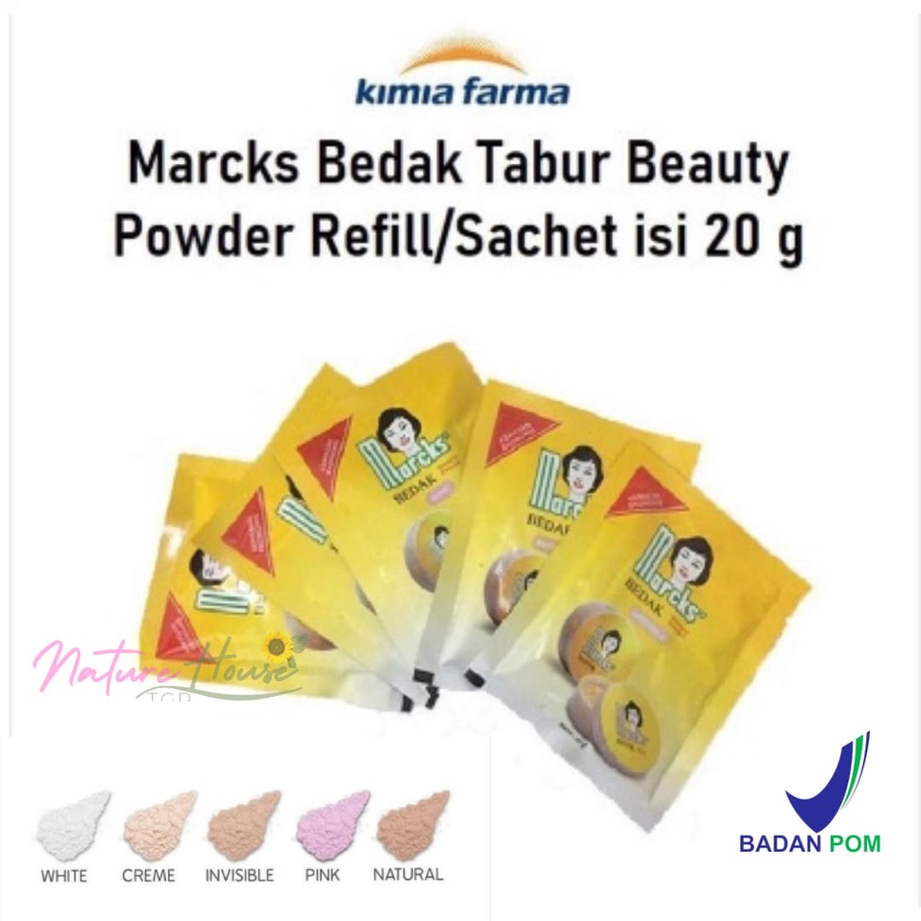 (SATUAN) MARCK'S  ACTIVE BEDAK TABUR SACHET 20gr /BEDAK TABUR BEAUTY POWDER LEGEND CLASSIC /BEDAK TABUR WAJAH MARCKS SACHET