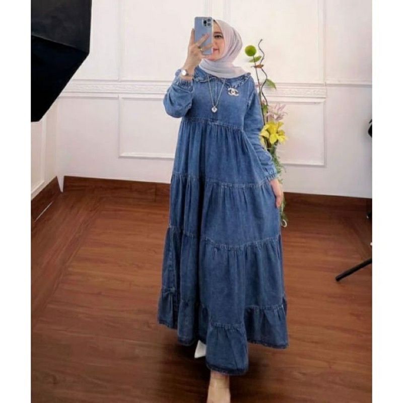 Dress Jeans Denim Wanita Original Amara Amanajwa Clara Denima Fregga Fuji Jovita Lina Kiara Ulfa Tokyo Stone