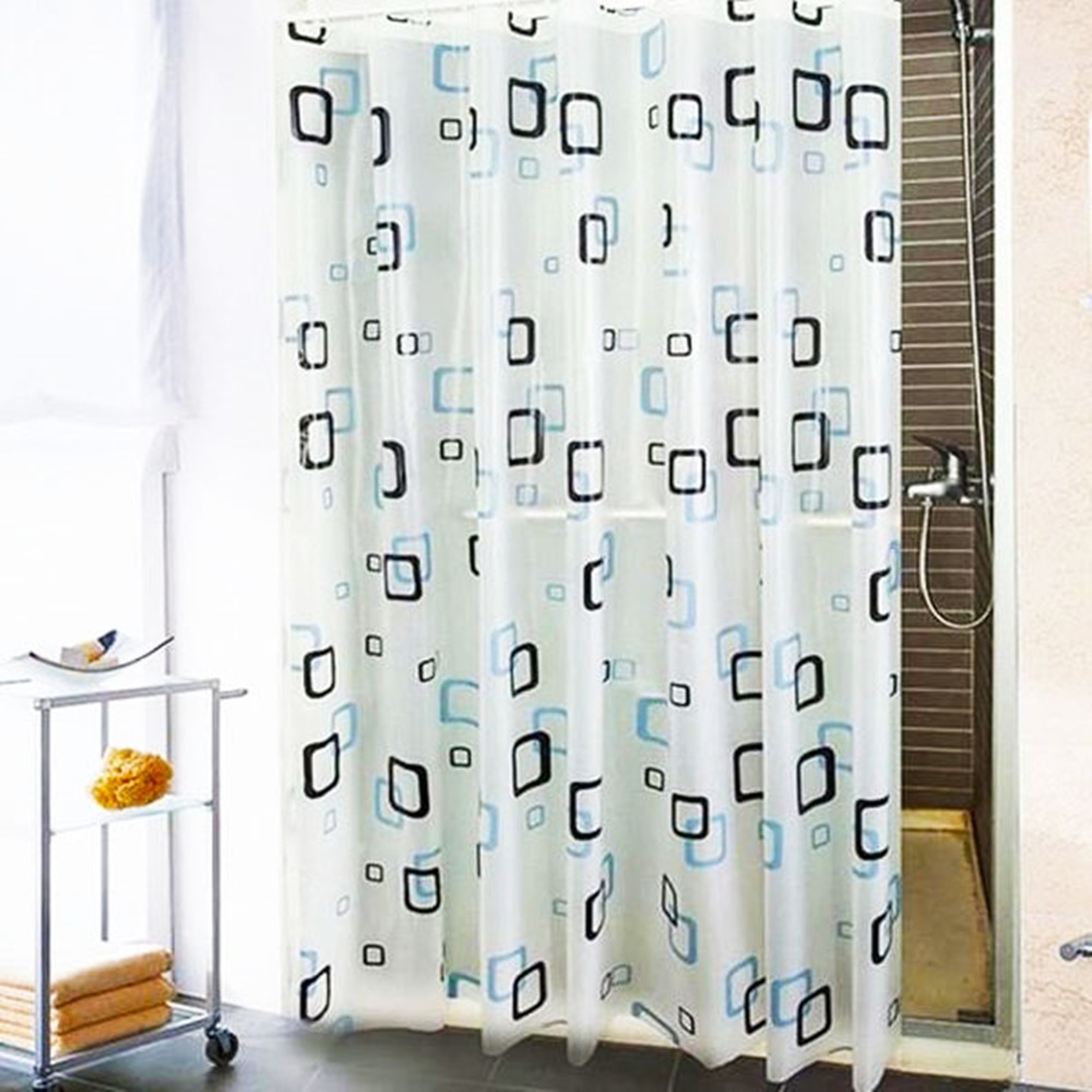 FM - Tirai Kamar Mandi TEBAL Ukuran 180 x 180 cm Shower Curtain - Random Motif