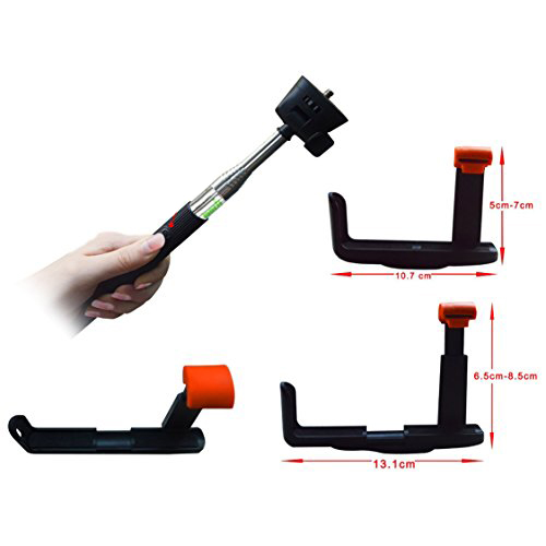 Universal Holder L Clamp Orange Flip for Smartphone up to 6 Inch - HTM