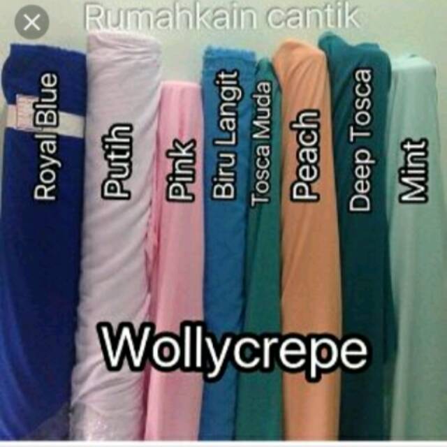 Kain Wollycrepe Harga Per Meter Rp 25 000 Lebar Kain 1 5 Shopee Indonesia