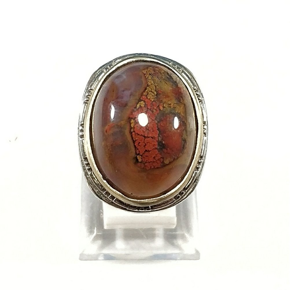 CINCIN BATU AKIK NATURAL PANCAWARNA GARUT MOTIF LUMUT