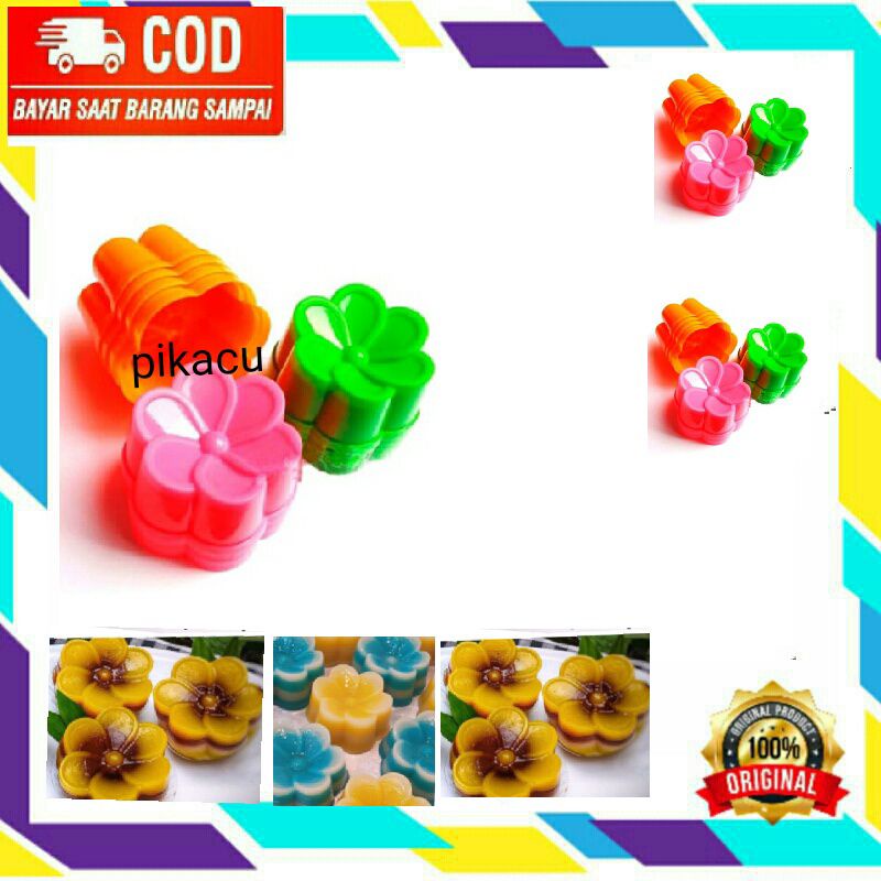 Cetakan kue bolu puding lapis Bunga Kamboja melati Jasmine 12pcs