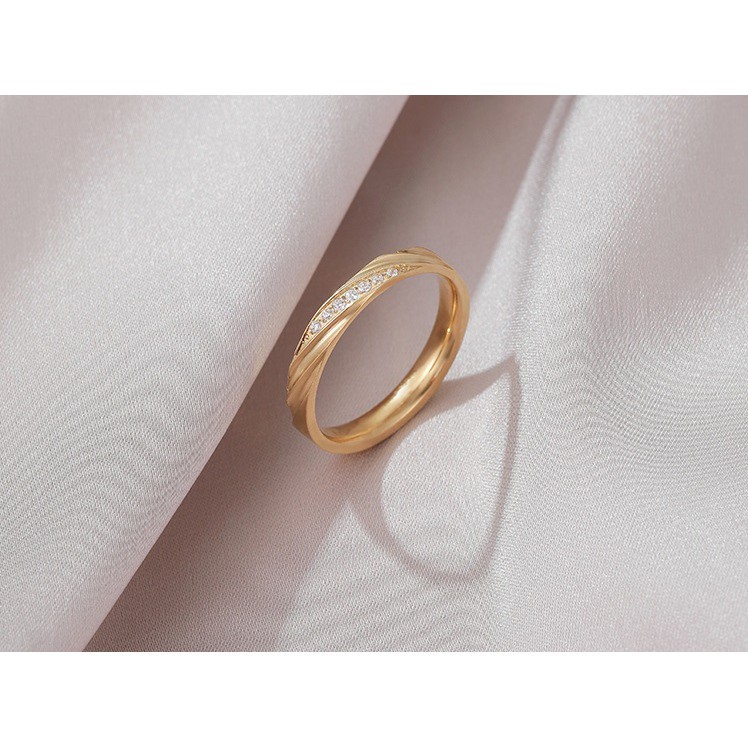 [ Model Baru ] Cincin Titanium Mini Korea Wanita Cocok Untuk pesta hadiah trendy CK154