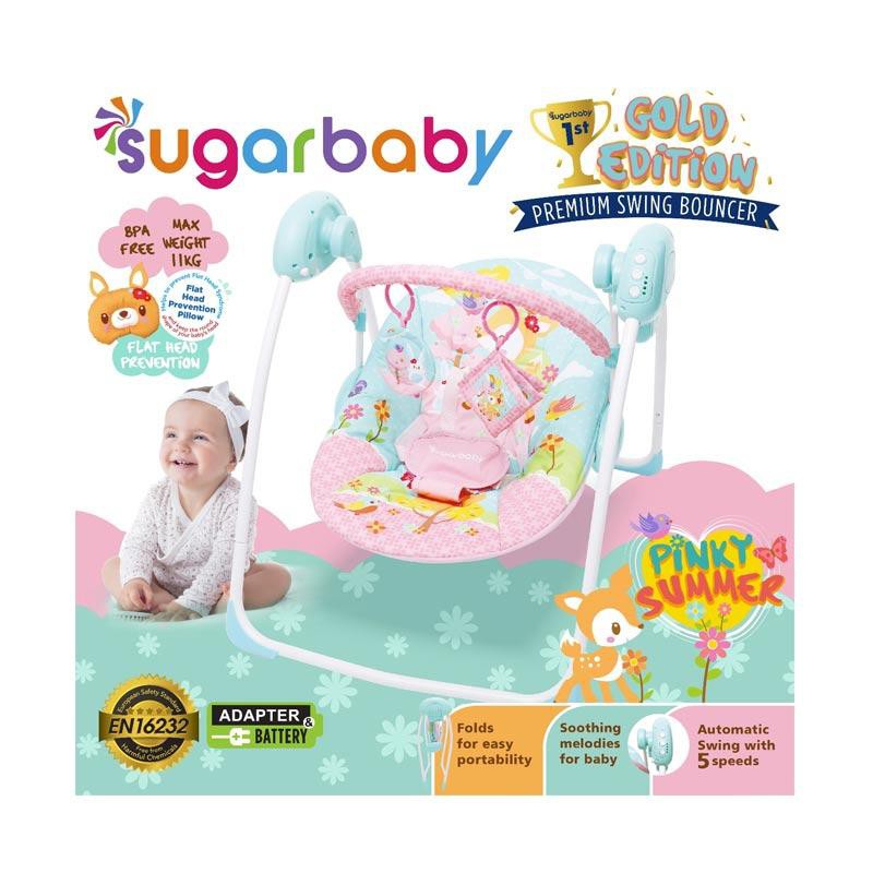 Ayunan Bayi Otomatis Sugar Baby Gold Edition Premium Swing Summer Bouncer