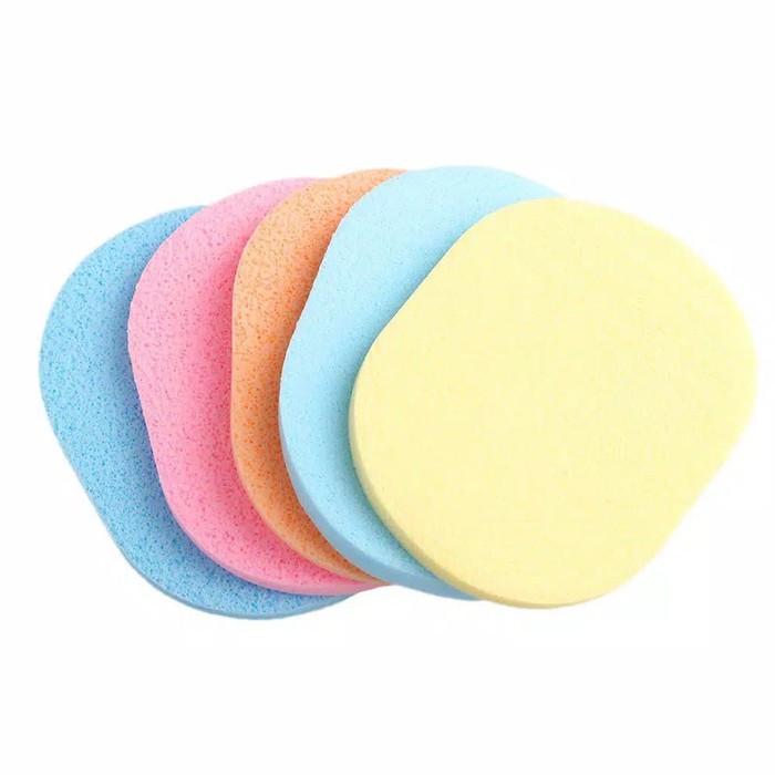 Spons Facial Oval - Face Sponge Cuci Muka Pembersih Wajah Spon Kecantikan Beauty