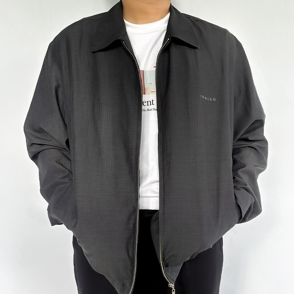 Jaket Casual Vintage Harrington Tracktop - Indian Hitam